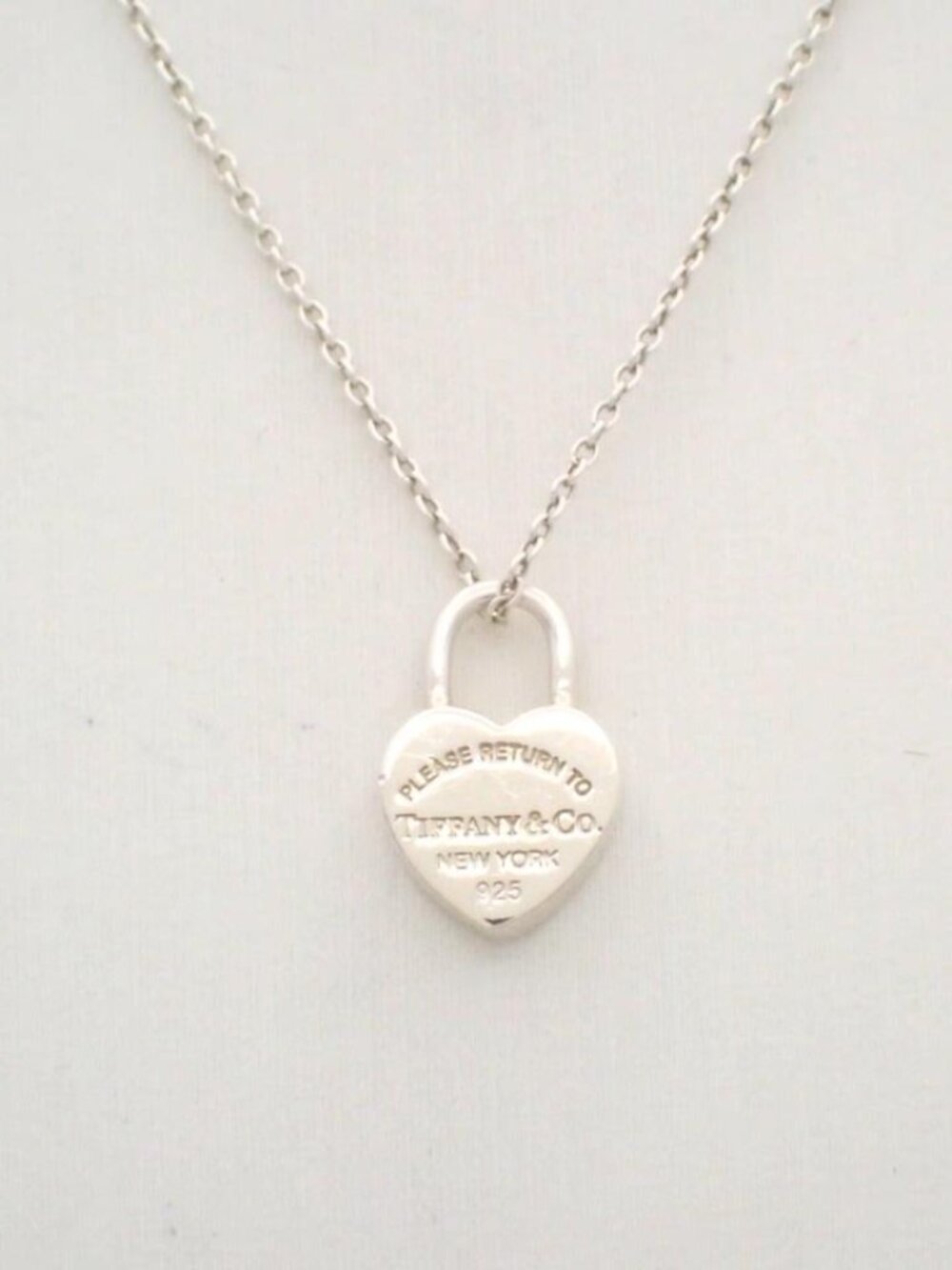 Tiffany & Co. Mini Please Return Heart Lock Necklace 925